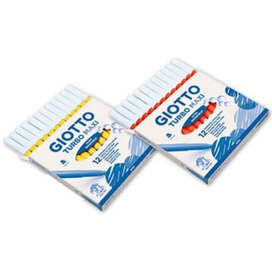 ΜΑΡΚΑΔΟΡΟΙ GIOTTO TURBO MAXI ΧΟΝ. 12τεμ ΜΟΝΟΧΡΩΜΙΕΣ